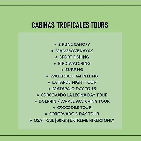 Puerto Jiménez Cabinas Tropicales מראה חיצוני תמונה